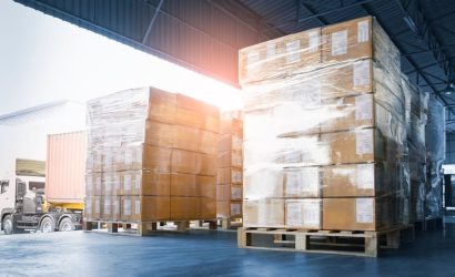 Boxes in a warehouse