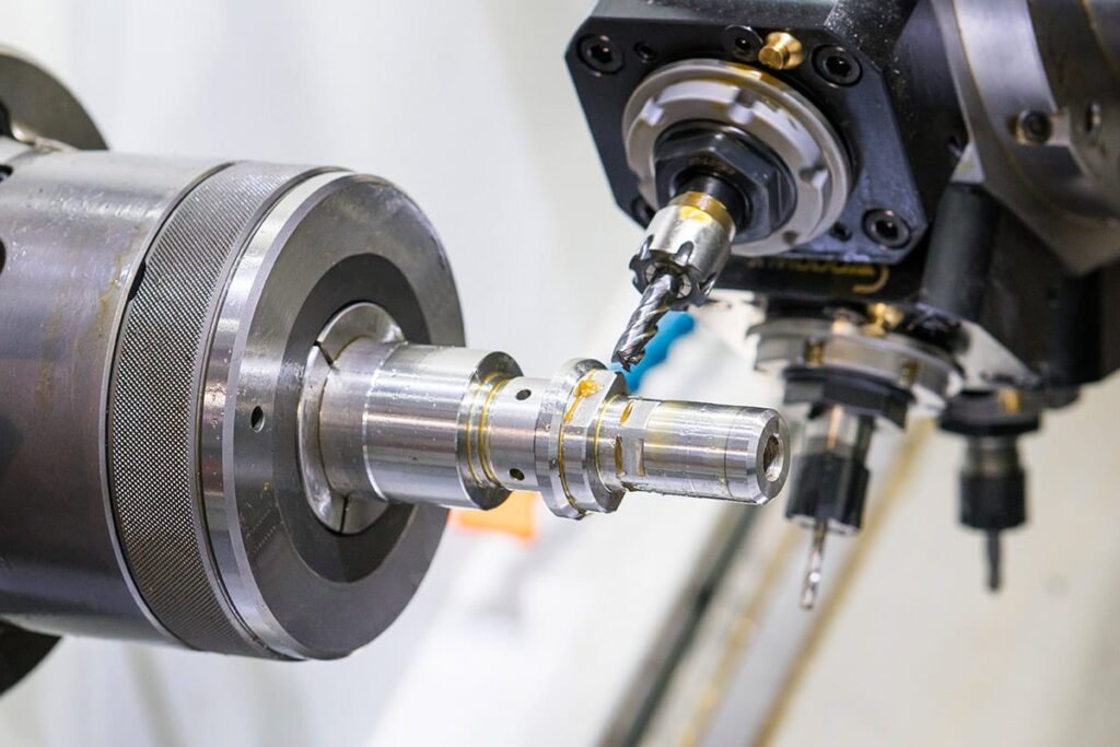 Metalwork on a lathe